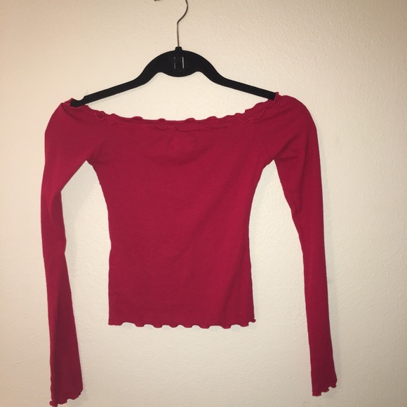 hollister red long sleeve